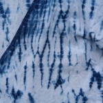 Indigo Dyed Shibori Bolero Top Linen and Viscose