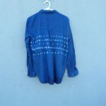 Glassons Recycled Linen and Viscose Indigo Dyed Shibori Shirt 37