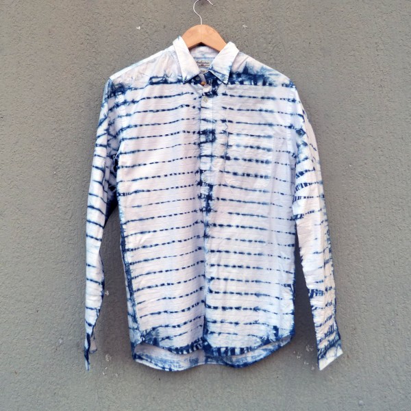 Industrie Brand 100% Cotton Indigo Dyed Shibori Shirt