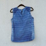 Country Road Silk Top Indigo Dyed Shibori