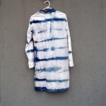 Uniqlo Long Cotton Indigo Dyed Shibori Shirt