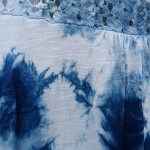 Katies brand Indigo Dyed Shibori Top Cotton and Lace