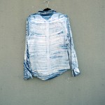 Spring Brand 100% Linen Indigo Dyed Shibori Shirt