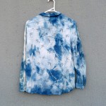 100% Viscose Indigo Dyed Shibori Shirt