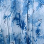 100% Viscose Indigo Dyed Shibori Shirt