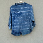 Glassons Recycled Linen and Viscose Indigo Dyed Shibori Shirt