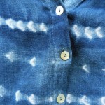 Glassons Recycled Linen and Viscose Indigo Dyed Shibori Shirt