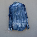 Trenery Brand 100% Linen Indigo Dyed Shibori Shirt