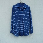 Natural Indigo Dyed Sportsgirl brand Shibori Cotton Shirt