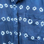 Natural Indigo Dyed Sportsgirl brand Shibori Cotton Shirt