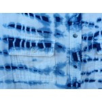 Country Road Brand Indigo Dyed Shibori Cotton Shirt