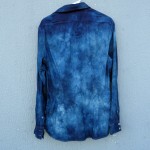 Indigo Dyed Shibori Cotton Shirt