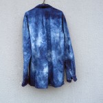 Indigo Dyed Shibori Cotton Shirt