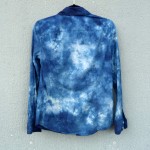 Indigo Dyed Shibori Cotton Shirt