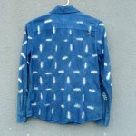 Tommy Hilfiger Brand 100% Cotton Indigo Dyed Shibori Shirt