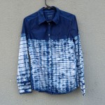 Espirit brand Recycled Cotton Indigo Dyed Shibori Shirt