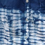 Espirit brand Recycled Cotton Indigo Dyed Shibori Shirt