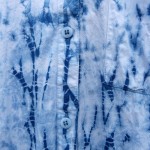 Cotton and Tencel Kookai  Indigo Dyed Shibori Shirt