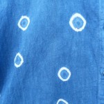 Glassons Brand Linen and Viscose Indigo Dyed Shibori Shirt