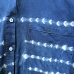 Indigo Dyed Shibori Cotton Shirt