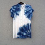 Viscose Indigo Dyed Shibori Shirt