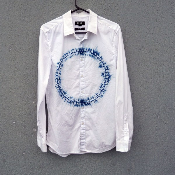 Kenji Brand Cotton Indigo Dyed Shibori Shirt