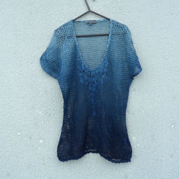 100% Cotton Indigo Dyed Shibori Pullover