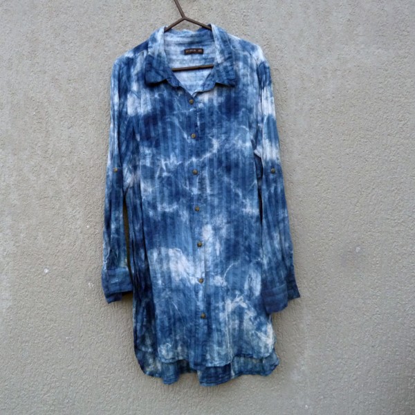 Cotton On Indigo Dyed Shibori Blouse