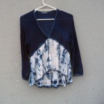 Natural Indigo Dyed Zara brand Shibori Cotton Blouse