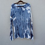 100% Cotton Country Road Indigo Dyed Shibori Pullover