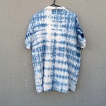 Cotton On Brand Recycled Linen and Viscose Indigo Dyed Shibori Shirt