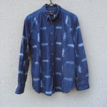 Ralph Lauren Brand 100% Cotton Indigo Dyed Shibori Shirt