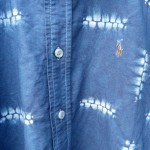 Ralph Lauren Brand 100% Cotton Indigo Dyed Shibori Shirt