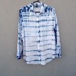 Divided Brand 100% Cotton Indigo Dyed Shibori Shirt