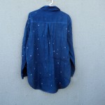 Venroy Brand 100% Linen Indigo Dyed Shibori Shirt