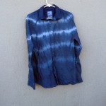 yd. Brand 100% Linen Indigo Dyed Shibori Shirt