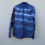 yd. Brand 100% Linen Indigo Dyed Shibori Shirt