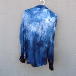 H&M Recycled Linen Indigo Dyed Shibori Shirt