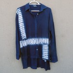 Cotton Indigo Dyed Shibori Shirt