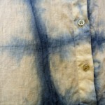 Glassons Brand 100% Linen Indigo Dyed Shibori Shirt