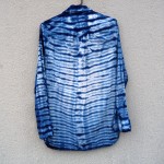 Viscose Indigo Dyed Shibori Shirt