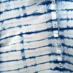 Viscose and Cotton Indigo Dyed Shibori Shirt