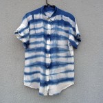  Gap brand Silk Indigo Dyed Shibori Shirt