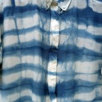  Gap brand Silk Indigo Dyed Shibori Shirt