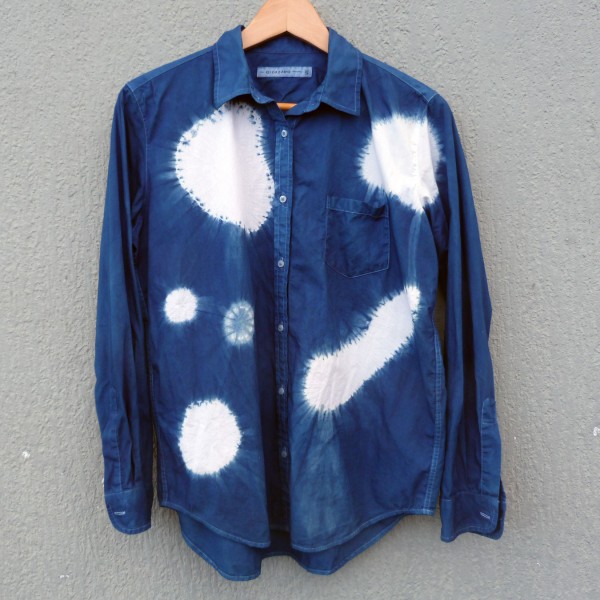  100% Cotton Indigo Dyed Shibori Shirt