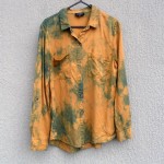 Jeans West Brand Recycled Cotton Indigo Dyed Shibori Shirt