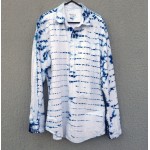 Connor Brand Recycled Cotton Slim Fit Indigo Dyed Shibori Shirt