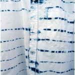 Connor Brand Recycled Cotton Slim Fit Indigo Dyed Shibori Shirt