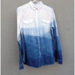 Fatface brand Cotton Indigo Dyed Shibori Shirt Size 12