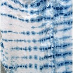 Eadie Brand Long Linen Indigo Dyed Shibori Shirt